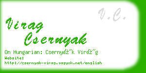 virag csernyak business card